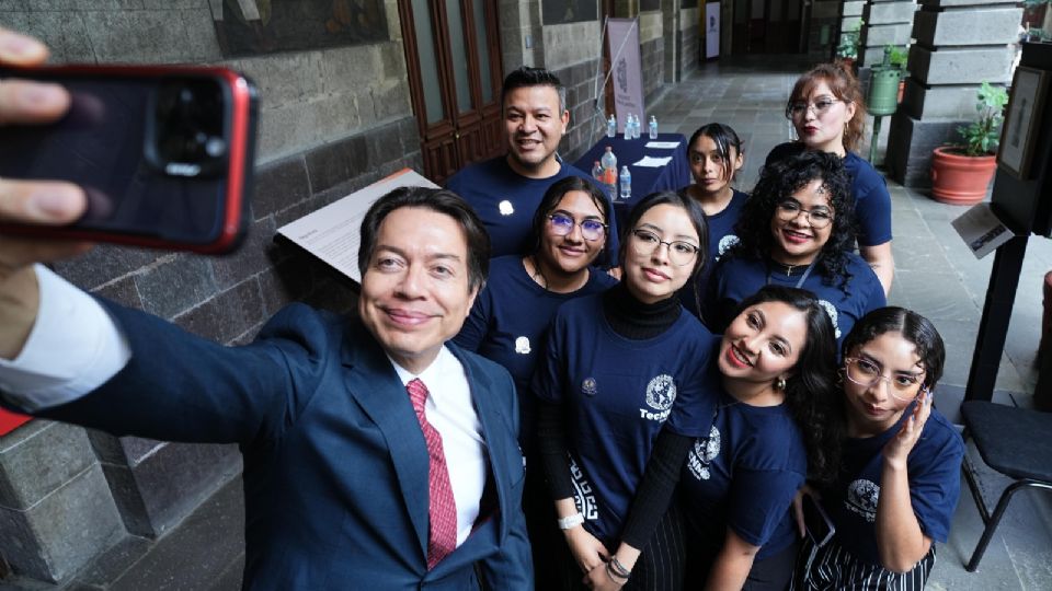 Mario Delgado Carrillo, titular de la SEP, durante el inicio de actividades de la nueva plataforma “TecNM virtual”.