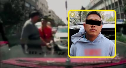 SSC detiene a motociclista que noqueó a taxista de un golpe tras chocarlo en la CDMX