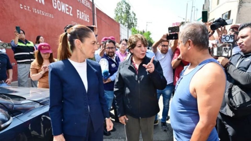 La presidenta Claudia Sheinbaum y la gobernadora del Edomex, Delfina Gómez, recorren calles de Neza.