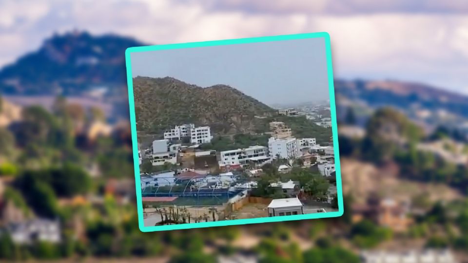 Deslave de cerro en colonia de Cabo San Lucas.