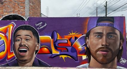 Así luce el mural en honor a Aldo de Nigris y Abelito en Jalisco