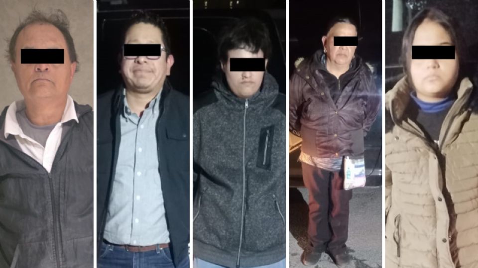 Los cinco detenidos fueron puestos a disposición del Ministerio Público correspondiente para que se defina su situación jurídica.