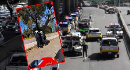 VIDEO | Motociclista evita ‘mordida’ a conductora y policías lo golpean en la calle