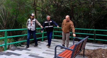 Héctor García supervisa avances del Parque Lineal Cerro de la Silla en Guadalupe