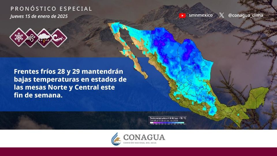 Se recomendó a la población tomar medidas preventivas como abrigarse e hidratarse.