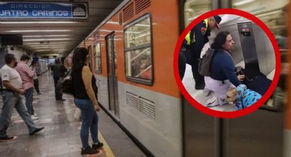 VIDEO | Mujer de la tercera edad se desvanece tras negarle la entrada al Metro con su perrito