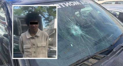 Detienen a hondureño por dañar patrulla de la Policía de Monterrey