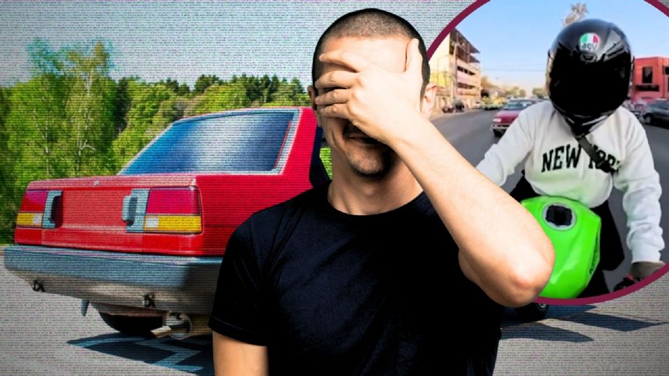 Las imágenes, que rápidamente se viralizaron, exhiben cómo un automovilista golpea primero a un motociclista.