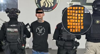 Cae joven de 18 años con más de 80 dosis de droga en Escobedo