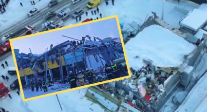 VIDEO | Colapsa techo de centro comercial en Rusia: reportan un muerto y varios heridos