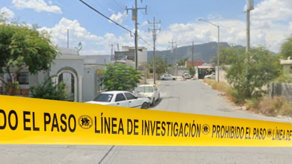 Elementos de la Policía Municipal resguardaron el domicilio donde un hombre y una mujer fueron asesinados a balazos en la colonia Villa Azul, en García.