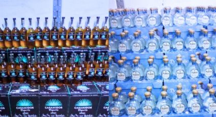 Aseguran cargamento de tequila sin sellos fiscales durante operativo federal en Monterrey