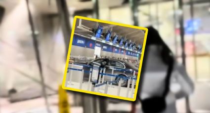 Así se estrelló un conductor contra mostradores de Delta en el aeropuerto de Detroit