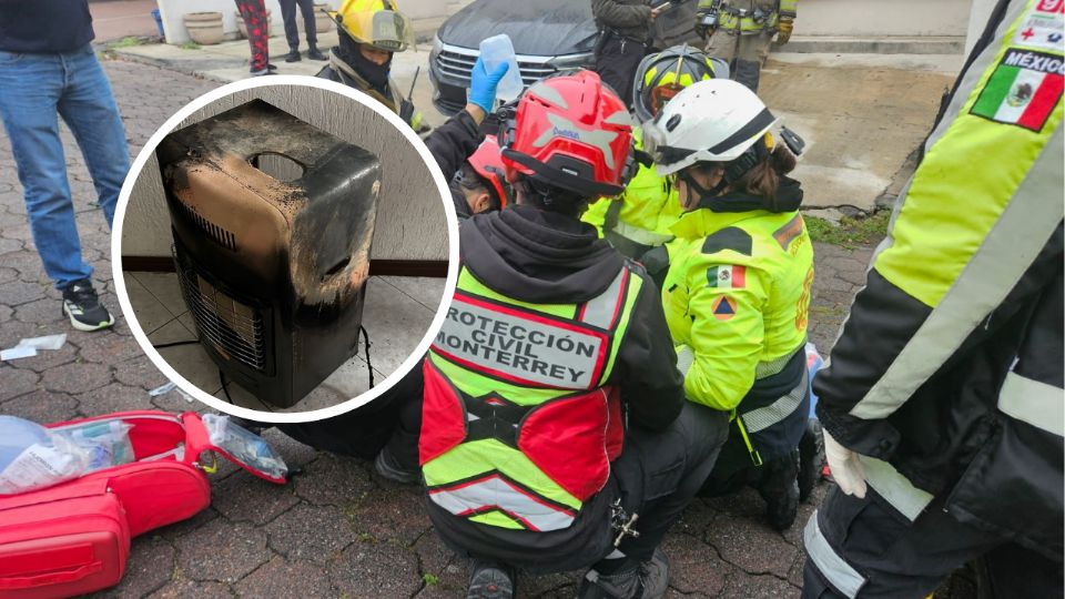 Elementos de Protección Civil y Bomberos de Nuevo León atendieron la explosión de un tanque de gas en una vivienda de Cumbres 5º Sector, en Monterrey.