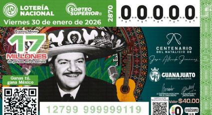 Lotería Nacional celebrará centenario de José Alfredo Jiménez