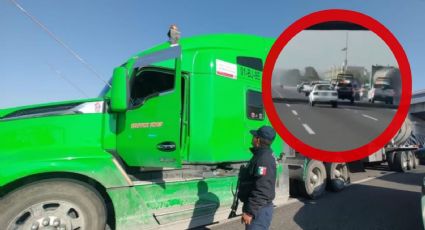 VIDEO | Robo de pipa desata persecución policial en la carretera México-Pachuca