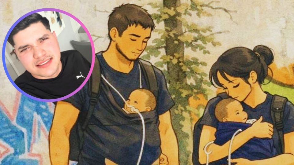 Una joven pareja recorriendo las calles de la Ciudad de México cargando a sus bebés de dos meses conmovió a usuarios de redes sociales.