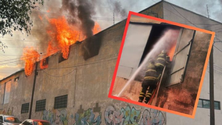 VIDEOS | Se registra fuerte incendio en fábrica de alcaldía Álvaro Obregón