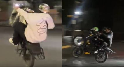 VIDEO | Exhiben en redes rodada temeraria de motociclistas en pleno centro de Monterrey