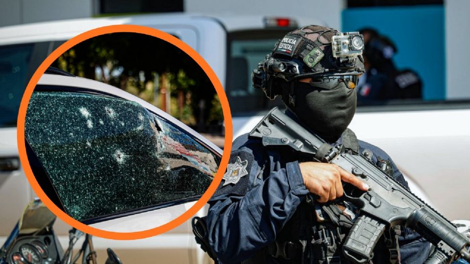 La camioneta escolta presenta múltiples impactos de bala tras el ataque contra diputados de MC en Culiacán.