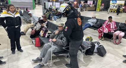Resguardan a personas en situación vulnerable por frío en la Central de Autobuses de Monterrey
