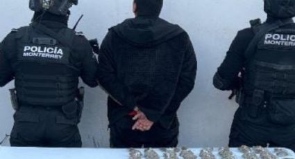 Detienen a menor con más de 200 dosis de presunta droga en el centro de Monterrey