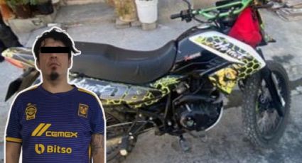 Aseguran motocicleta con reporte de robo y detienen a conductor en San Gilberto de Santa Catarina