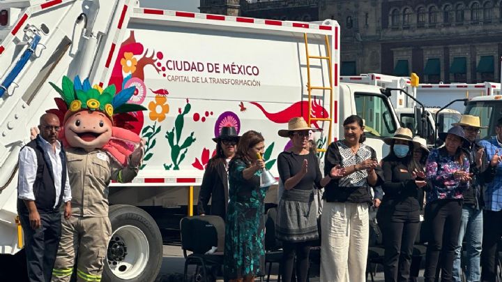 Llegan a CDMX 50 nuevos camiones recolectores de basura