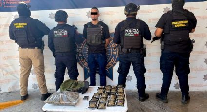 Capturan en Guadalupe a presunto narcodistribuidor con droga y chaleco balístico en Valle Soleado