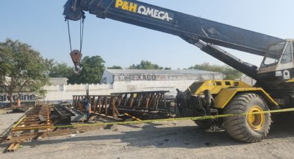 Trabajador resulta lesionado tras caerle una viga en obra de Guadalupe