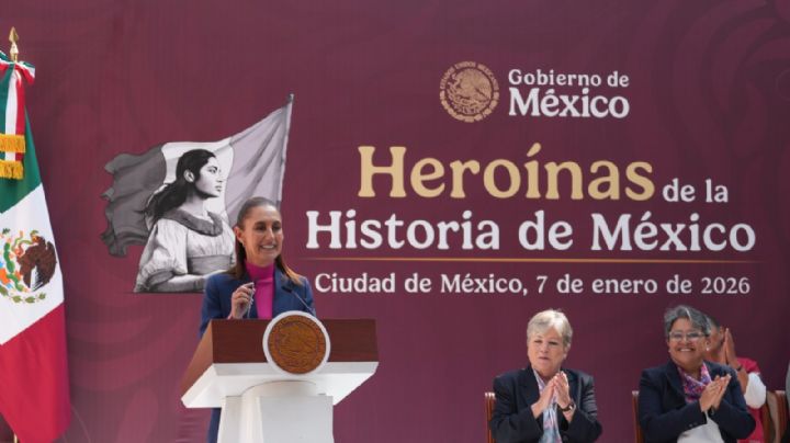 Claudia Sheinbaum devela esculturas de mujeres indígenas en Paseo de la Reforma