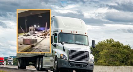 Tráiler se estrella en caseta de Tepotzotlán tras intento de asalto en la México-Querétaro | VIDEO