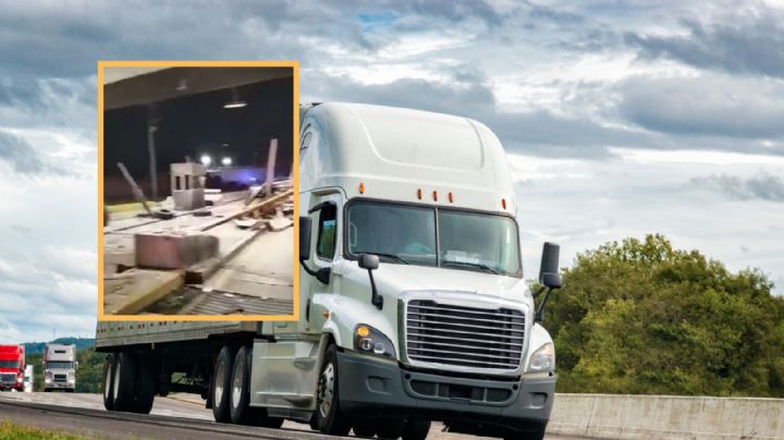 Tráiler se estrella en caseta de Tepotzotlán tras intento de asalto en la México-Querétaro | VIDEO