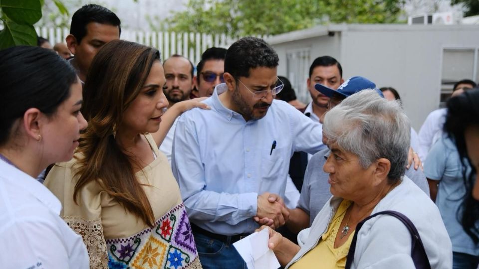 Mara Lezama, gobernadora de Quintana Roo y Martí Batres, director del ISSSTE.