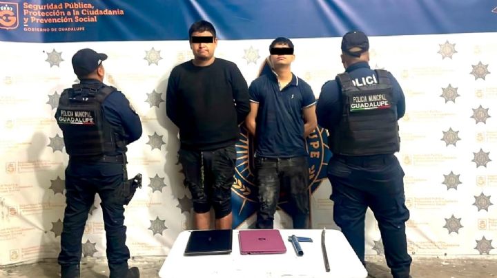 VIDEO | Capturan en flagrancia a dos presuntos ladrones dentro de lote de autos en Guadalupe