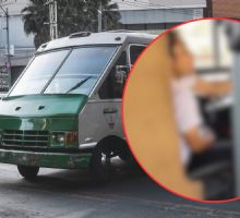 VIDEO | Exhiben a conductor de transporte público presuntamente en estado inconveniente