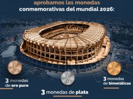 Tres monedas conmemorativas del Mundial 2026, aprueban diputados