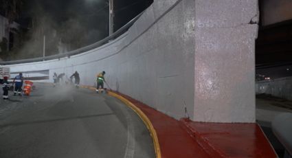 Gobierno de Monterrey interviene avenida Gonzalitos con trabajos nocturnos