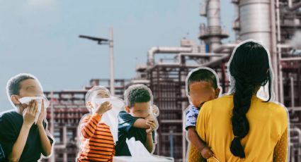 Crisis en Dos Bocas: niños sufren vómitos y sangrados por refinería; piden reubicación