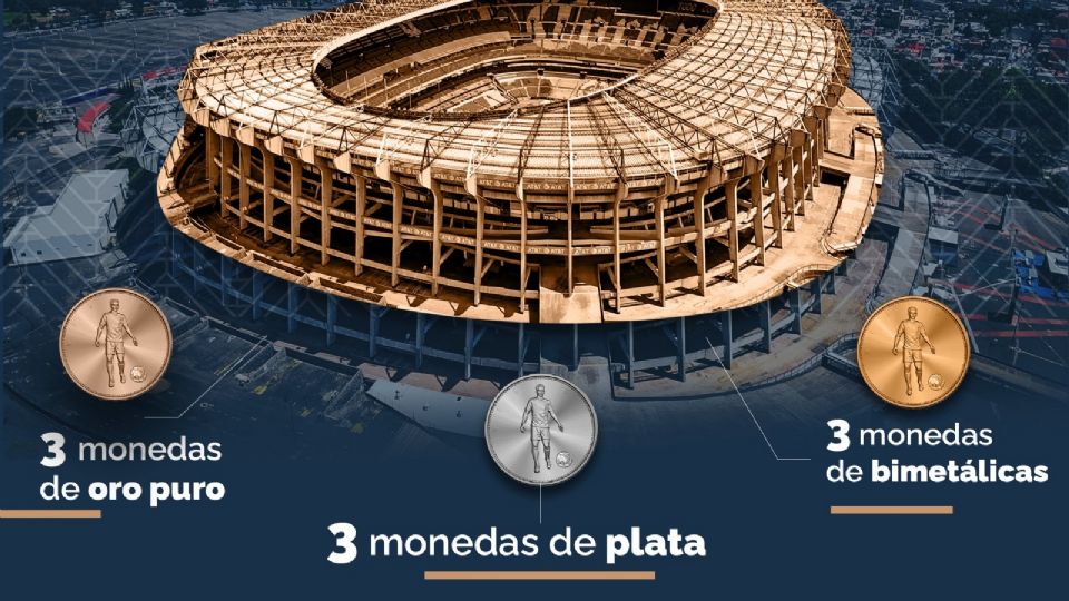 El Congreso autorizó al Banco de México la acuñación de una moneda de 25 pesos en oro puro y otra de 10 pesos en plata para conmemorar la Copa del Mundo.