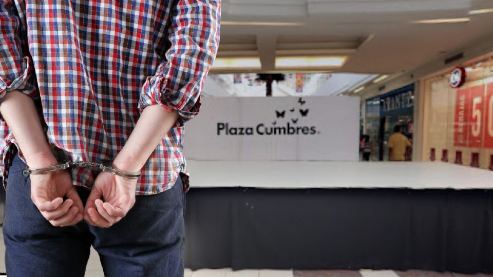 Elementos de la Policía de Monterrey realizaron la detención del joven señalado por presunto acoso en un negocio ubicado en Plaza Cumbres.