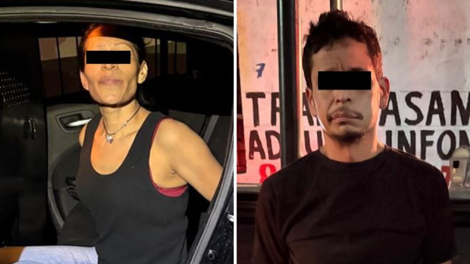 La pareja fue interceptada por elementos de la Policía de Monterrey en calles del Centro, donde presuntamente llevaban herramientas robadas de una construcción.