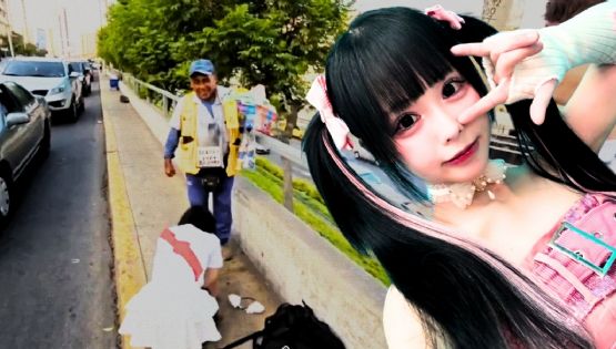 Japonesa se arrodilla para pedir perdón a vendedor ambulante en Perú y se hace viral