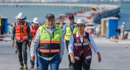 Mara Lezama anuncia 94% de avance en el estratégico Puente Vehicular Nichupté