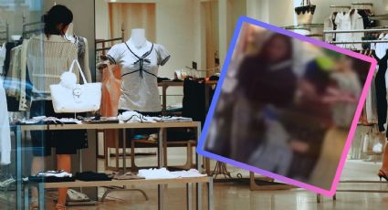 VIDEO: Captan a mujeres robando tienda de ropa en Michoacán; así ocultan la mercancía