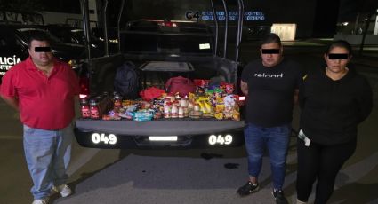 Caen tres por robo en supermercado del Centro de Monterrey; uno era guardia de seguridad