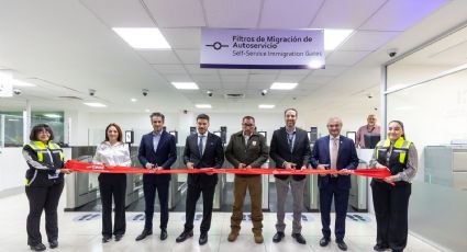 Samuel García inaugura filtros automáticos en el Aeropuerto de Monterrey