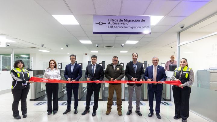 Samuel García inaugura filtros automáticos en el Aeropuerto de Monterrey
