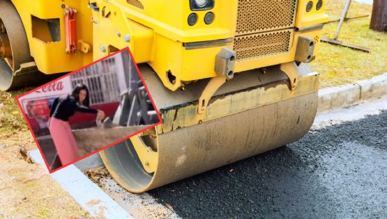 Joven cruza calle en excavadora para comprar tortillas; peculiar rescate conquista las redes sociales