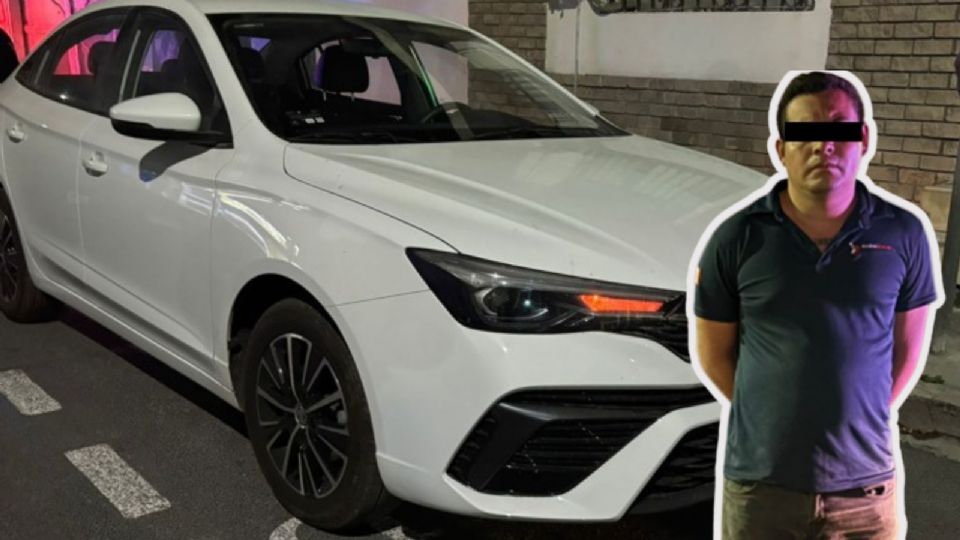 El conductor fue detenido en el cruce de Reforma y Platón Sánchez tras confirmarse que el vehículo tenía reporte de robo vigente.
